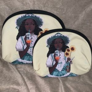 Adorable Sunflower Girl makeup bags